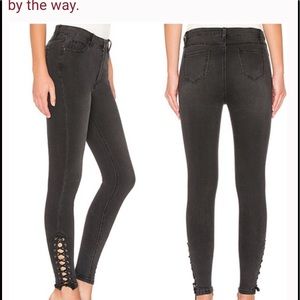 By the Way laced cropped jeans